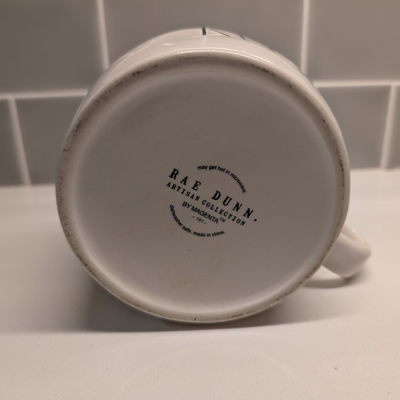 Rae Dunn Relax Tea Mug White by Magenta EUC - Picture 2 of 4